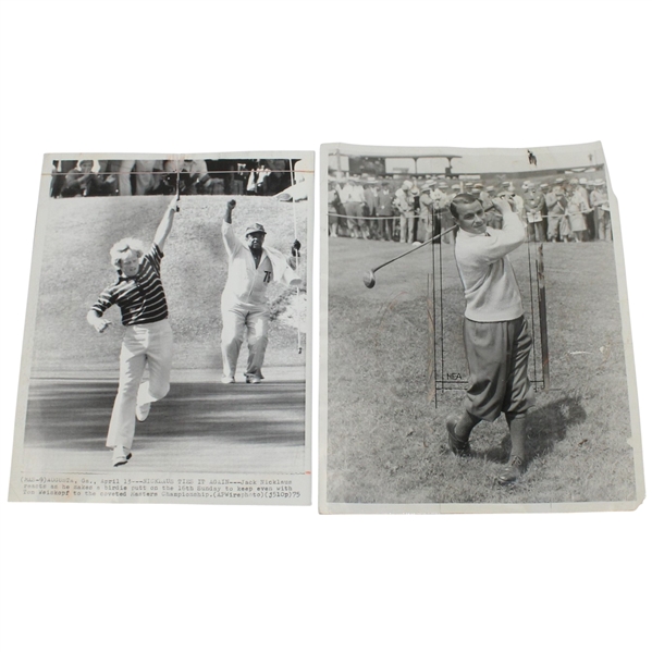 Lot of Two Wire Photos - Jack Nicklaus & Gene Sarazen