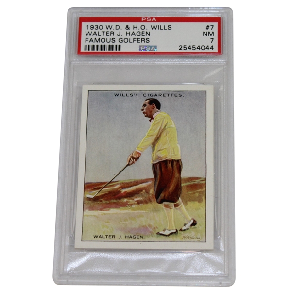 1930 Walter Hagen Willss Cigarettes No. 7 Golf Card PSA NM7 25454044