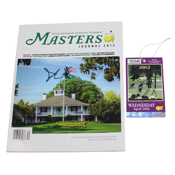 Adam Scott Signed 2013 Masters Ticket and Program JSA ALOA