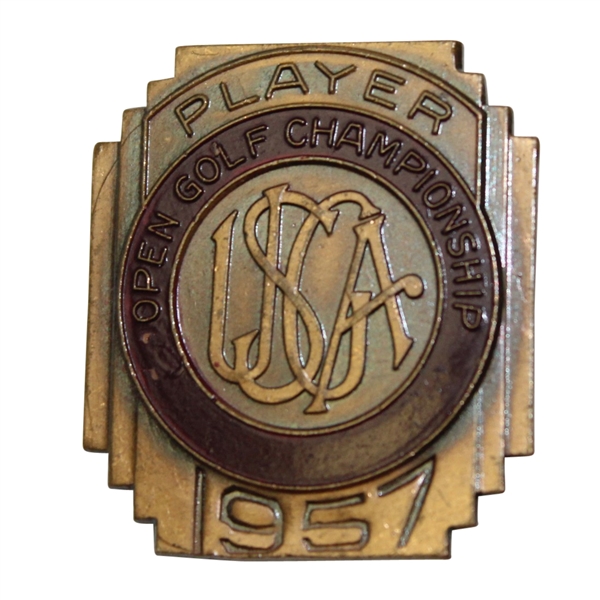 1957 US Open at Inverness Contestant Badge - Dick Mayer Winner