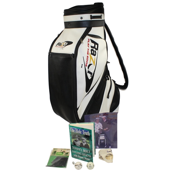 Multiple Tommy Bolt Items - Unsigned & Signed - Bag, Book, Ball, Photo, etc JSA ALOA