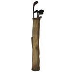 Set of Wright & Ditson Clubs with Bag - Circa 1900