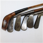 Set of Wright & Ditson Clubs with Bag - Circa 1900