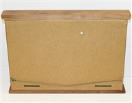 Wooden Wall Rack with 50 Logo Golf Balls and 5 Metal Ball Markers