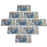 Jack Nicklaus Signed RBS 5lb Note with 8 Unsigned RBS 5lb Notes JSA ALOA