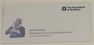 Jack Nicklaus Signed RBS 5lb Note with 8 Unsigned RBS 5lb Notes JSA ALOA