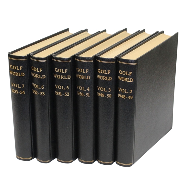 Lot of Six Golf World Complete Year Series - Volumes 2-7 - 1948-1954