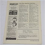 Golf World #1 Issue - Volume 1, Number 1 - Published at Pinehurst - June 18, 1947
