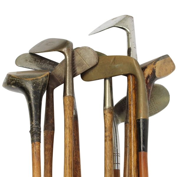 Lot of 10 Hickory Golf Clubs - Miscellaneous