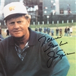 Palmer, Nicklaus, Watson, & Floyd Signed Framed Picture - Personalized JSA ALOA