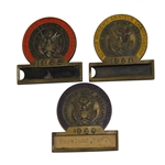 Lot of 3 Womens Senior Amateur Championship Contestant Badges - 1965, 1968, & 1969