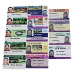 Lot of 14 Masters Credentials -  Score Reporting(5) and TV & Radio (9)