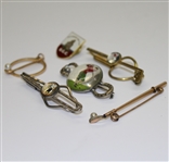 Lot of Five Golf Themed Clips and One Pin