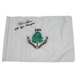Tom Watson Signed Carnoustie Embroidered Flag with 1975 Champ Notation JSA ALOA