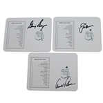 Palmer, Nicklaus, and Player Signed Augusta National Scorecards JSA ALOA