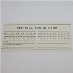 1962 Masters Tournament Official Scorecard