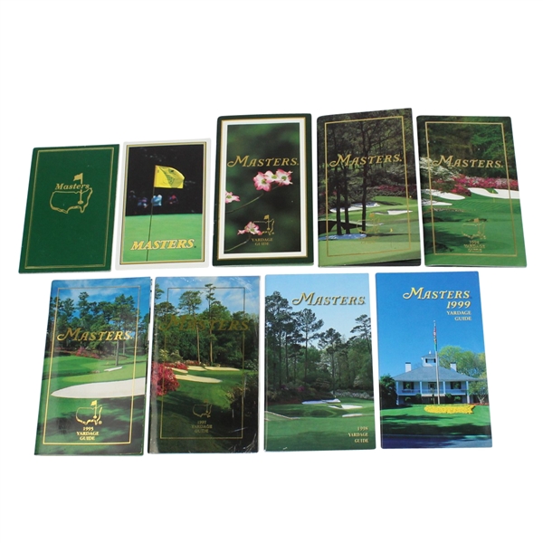 1990-1999 Masters Yardage Guides - Missing 1996
