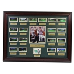 Tiger Woods UDA Signed 2005 Sign of the Time Card - Framed Masters Holes Display
