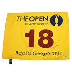 Darren Clarke Signed 2011 Open Championship at Royal St. Georges Flag JSA ALOA