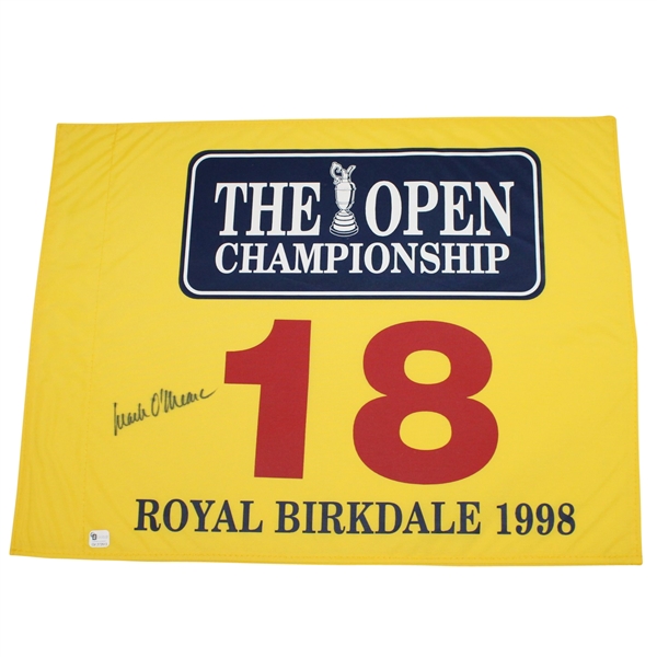 Mark OMeara Signed 1998 Open Championship at Royal Birkdale Flag JSA ALOA