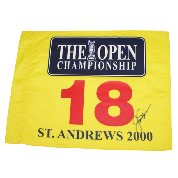 Jack Nicklaus Signed 2000 Open Championship at St. Andrews Flag JSA ALOA