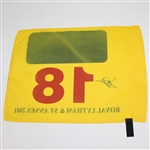 David Duval Signed 2001 Open Championship at Royal Lytham & St. Annes Flag JSA ALOA