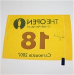 Padraig Harrington Signed 2007 Open Championship at Carnoustie Flag JSA #E61916