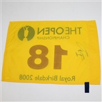 Padraig Harrington Signed 2008 Open Championship at Royal Birkdale Flag JSA #E05644