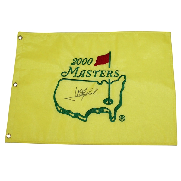 Jose Maria Olazabal Signed 2000 Masters Embroidered Flag JSA ALOA