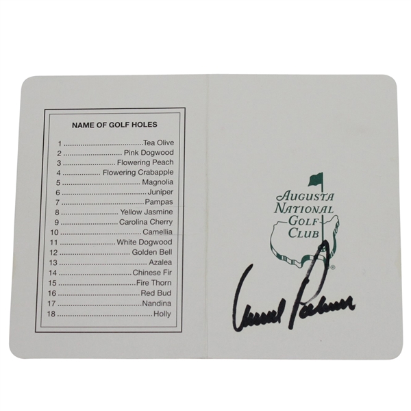Arnold Palmer Signed Augusta National Scorecard JSA ALOA