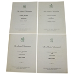 Four Masters Tournament Scoring Records and Statistics Booklets - 1987, 1988, 1990, & 1991
