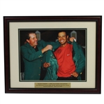 Tiger Woods 2005 Masters Champion Green Jacket Presentation Photo - Framed