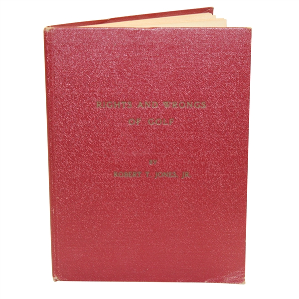 Bobby Jones Signed Rights & Wrongs of Golf Booklet - 1935