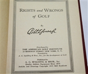 Bobby Jones Signed Rights & Wrongs of Golf Booklet - 1935