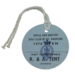 1970 Open Championship at St. Andrews R&A Tent Badge - Jack Nicklaus Winner