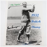Gene Sarazen Signed 8x10 B&W Photo with Color Script JSA ALOA