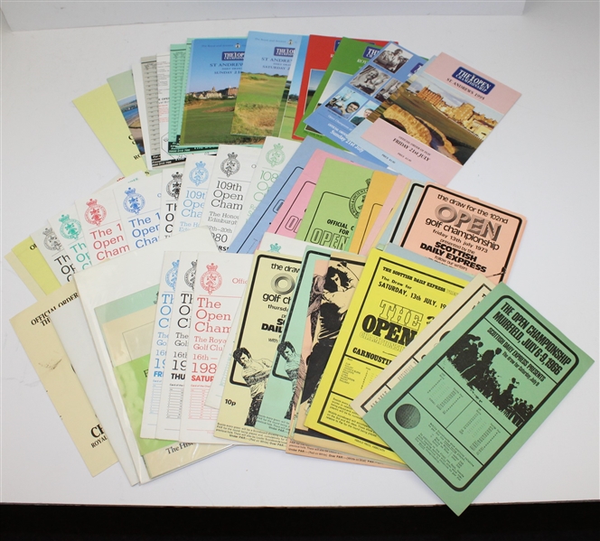 Miscellaneous Lot of Open Championship Order of Play Guides and Booklets
