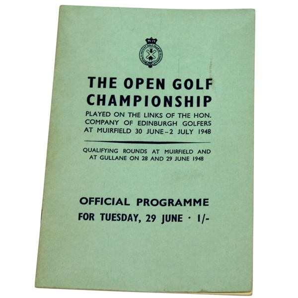 1948 Open Championship at Muirfield Programme - Henry Cotton Winner