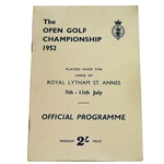 1952 Open Championship at Royal Lytham St. Annes Programme - Bobby Locke Winner