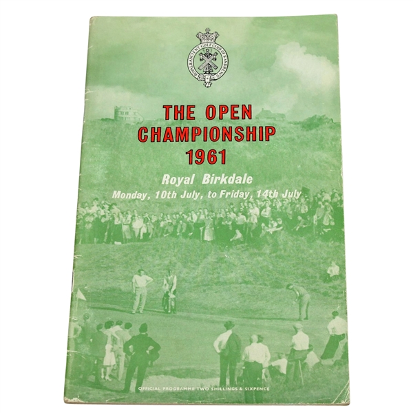 1961 Open Championship at Royal Birkdale Program - Arnold Palmer Winner