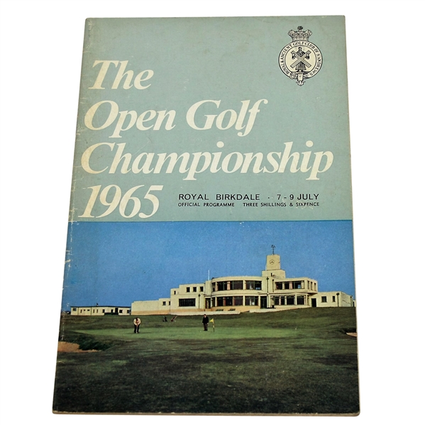 1965 Open Championship at Royal Birkdale Program - Peter Thomson Winner
