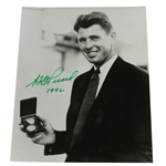Henry Picard Signed 8x10 Black and White Photo - Holding Medal JSA ALOA
