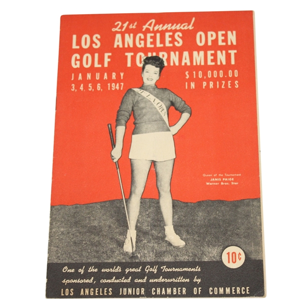 1947 Los Angeles Open Tournament Program - Ben Hogan Winner