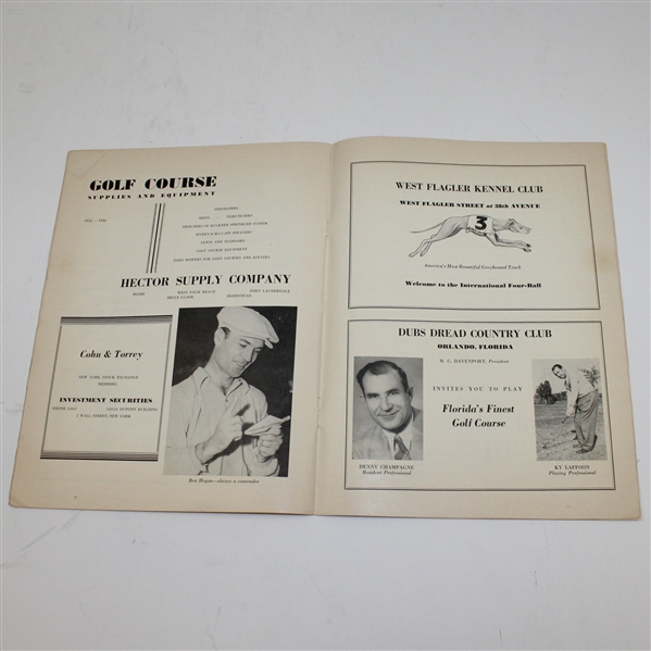 1946 Florida Golfer International 4-Ball Edition Program - Demaret & Hogan Winner