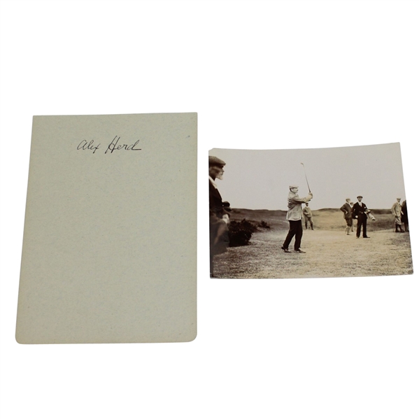 Alex Herd Signed Album Page with Original Photo - 13th at St. Andrews JSA ALOA