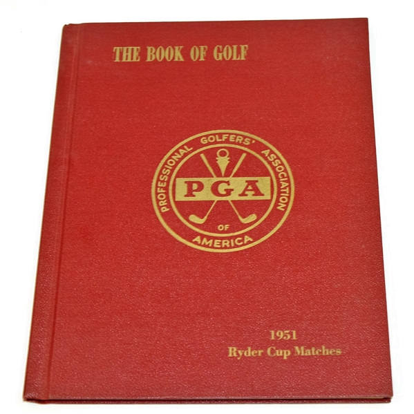 1951 Ryder Cup Matches at Pinehurst Hard Cover Program - USA 9 1/2 - 2 1/2