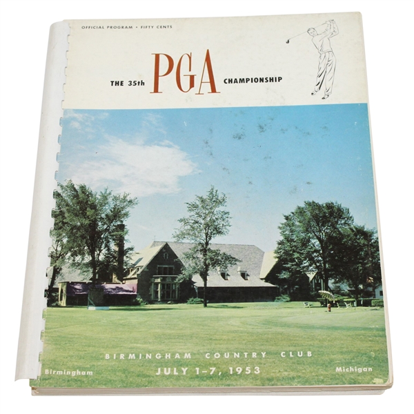 1953 PGA Championship at Birmingham CC Program - Walter Burkemo Winner