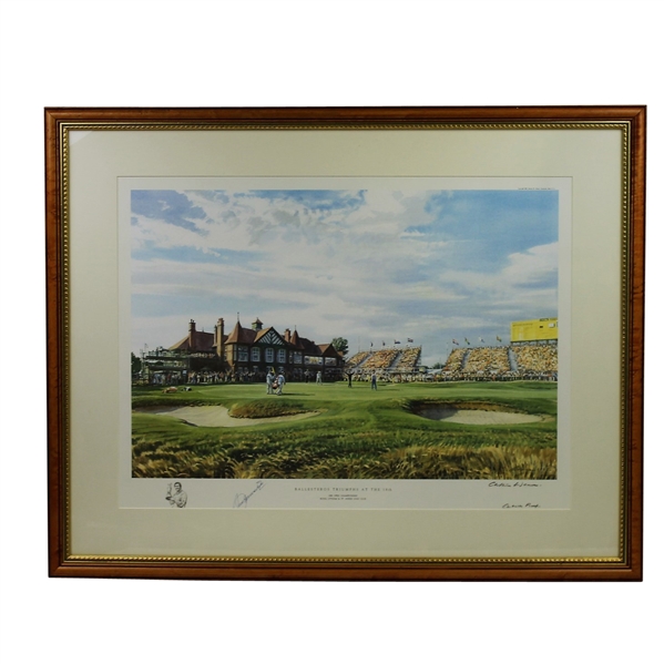 Seve Ballesteros Signed 1988 Triumph at 18th Open Championship Art Print JSA ALOA