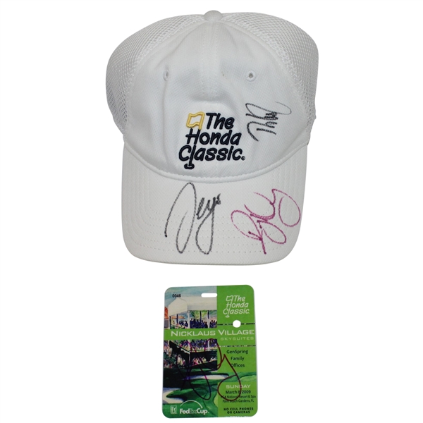 Rory McIlroy Signed Honda Classic Ticket & Multi-Signed Honda Classic Hat JSA ALOA
