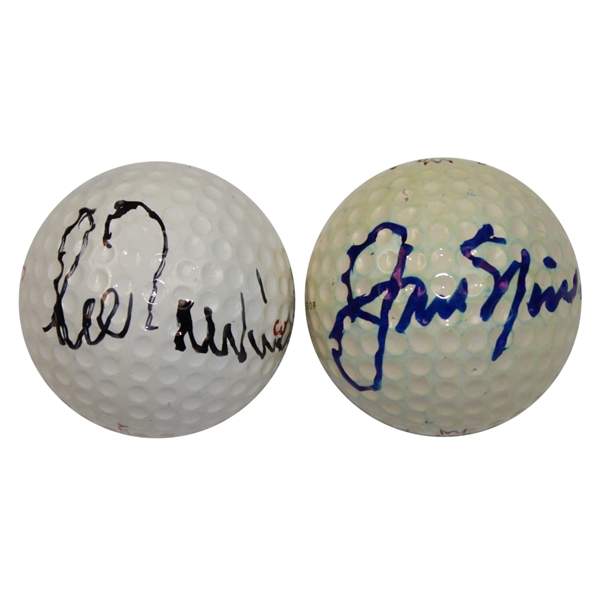 Jack Nicklaus & Lee Trevino Signed Personal Logo Golf Balls JSA ALOA